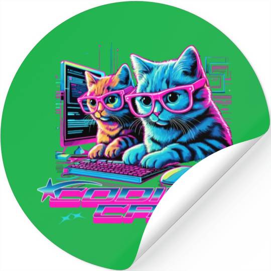 Coding Cats Programmer Stickers