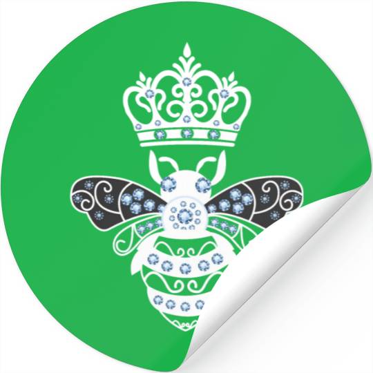 Queen Bee Crown Women Hive Beekeeping Bee Women Stickers