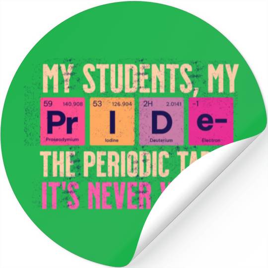 Teacher Motivation Periodic Table Stickers