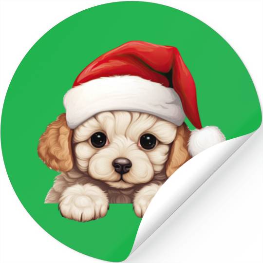 Bichon Frise Christmas Dog Stickers
