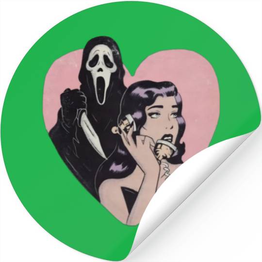 ghostface phone call love heart Stickers