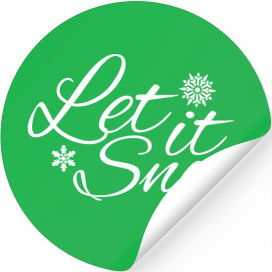 Let it Snow christmas design with snowflake Stickers