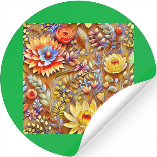 Impressionist Blossoms Tapestry Stickers