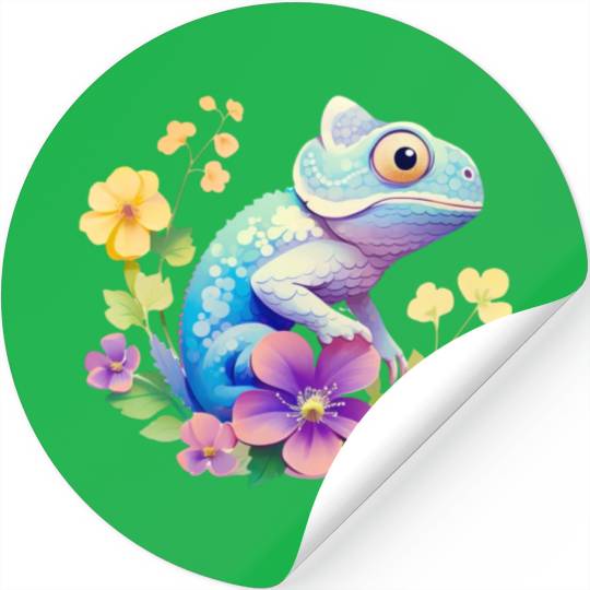 Cute Chameleon for Lizard Pet Lover Stickers