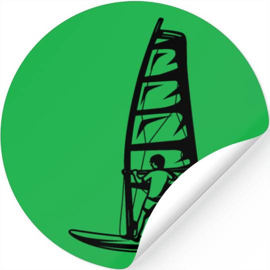 Windsurfing Kid Stickers