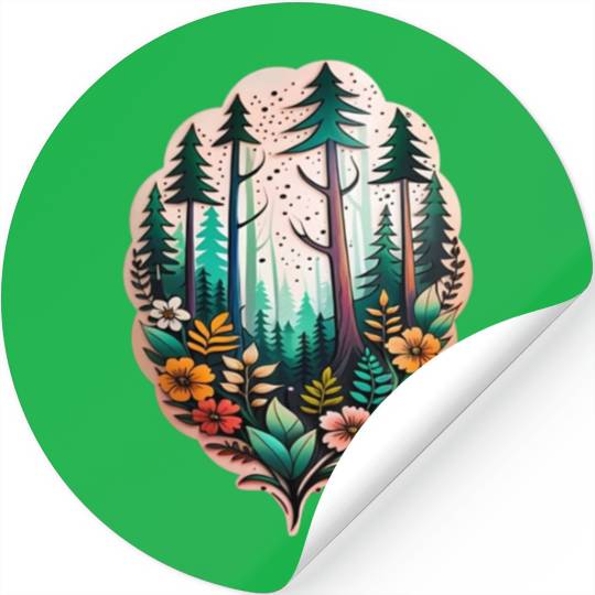 nature on skin Stickers