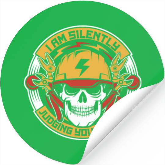 I Am Silently Judging Your Wiring Wiremen Worker Stickers