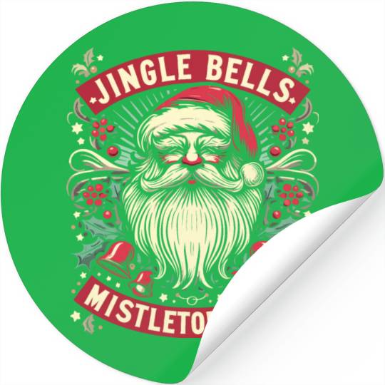 Jingle Bells Mistletoe Kisses Stickers
