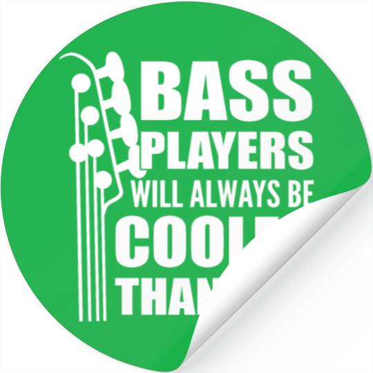 Funny Bass Guitar Player Instrumentalist Stickers