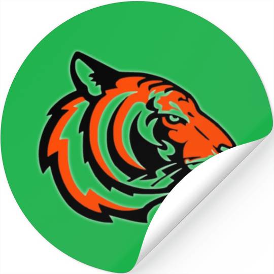 Colorful Tiger Head Stickers
