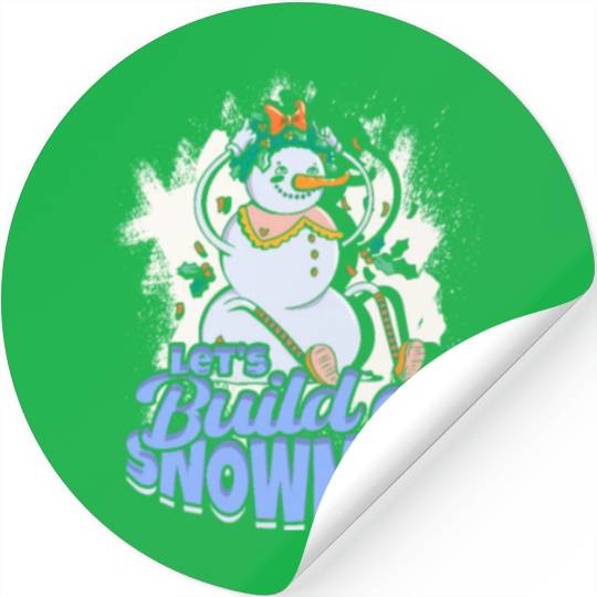 Let's Build a Snowman - Snow Stickers