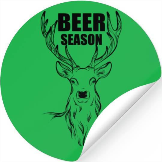 Beer Season 2 Camo Funny Deer Hunter Stickers