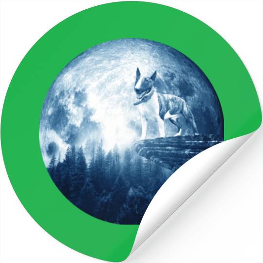 Bull Terrier Miniature Dog Moon Dog Mom Dad Women Stickers