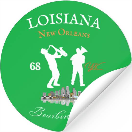 Louisiana New Orleans Bourbon street Stickers