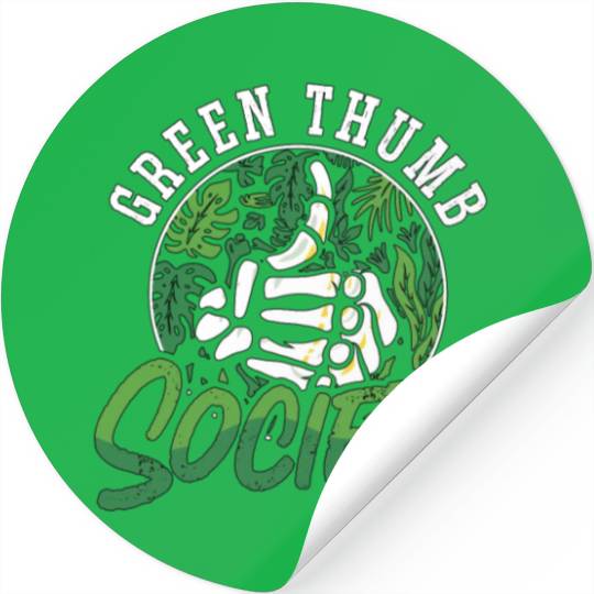 Houseplants Green Thumb Society Gardener Botanical Stickers