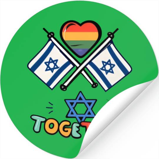 LGBTQ community STANDS WITH ISRAEL Stickers
