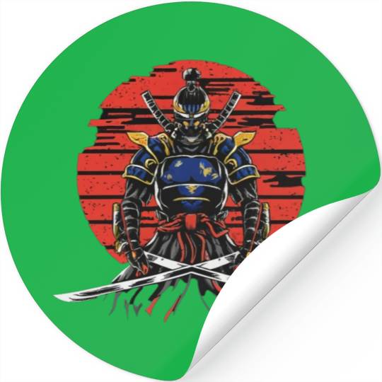 Japanese katana warrior Stickers