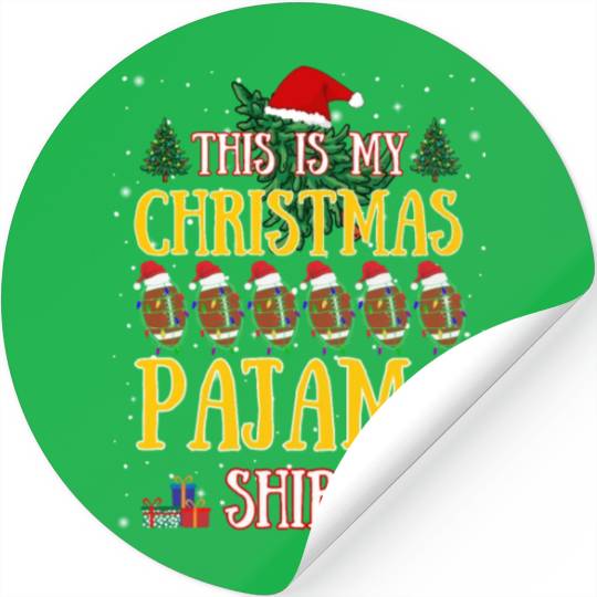 Christmas Football This Is My Christmas Pajama Stickers