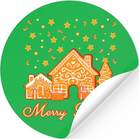 Christmas Cookie Merry X-mas. Stickers