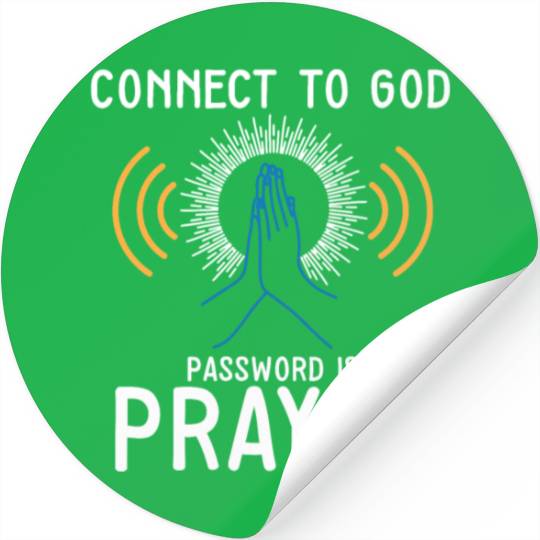 Connect to God I Love Jesus Believer Worship Stickers