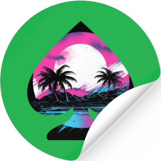 Tropical Synthwave Stickers
