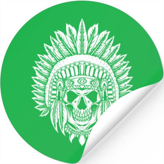 Indigenous Native American Skull Skull Head Stickers