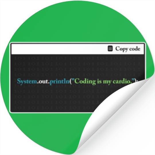Coding Is My Cardio Funny Programming Computer Cod Stickers