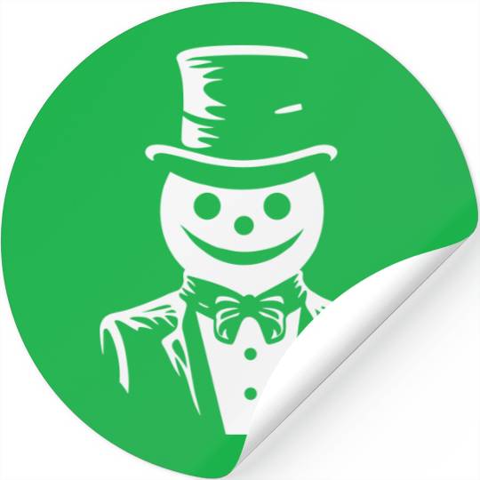 Snowman Dapper Bowtie Stickers