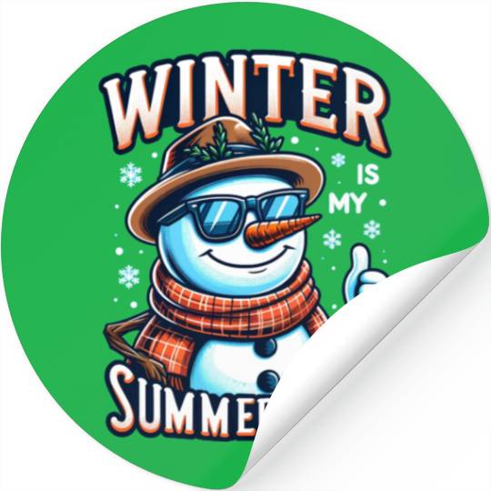 Snowman Rocking Sunglasses Stickers