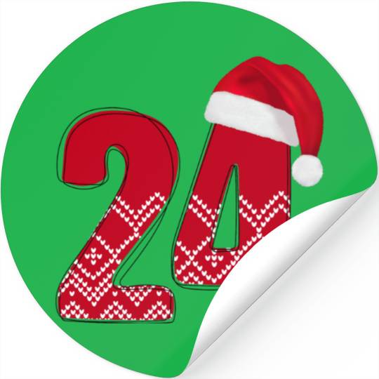 Xmas Number 24 Happy Couple Gift - Twenty Four Stickers