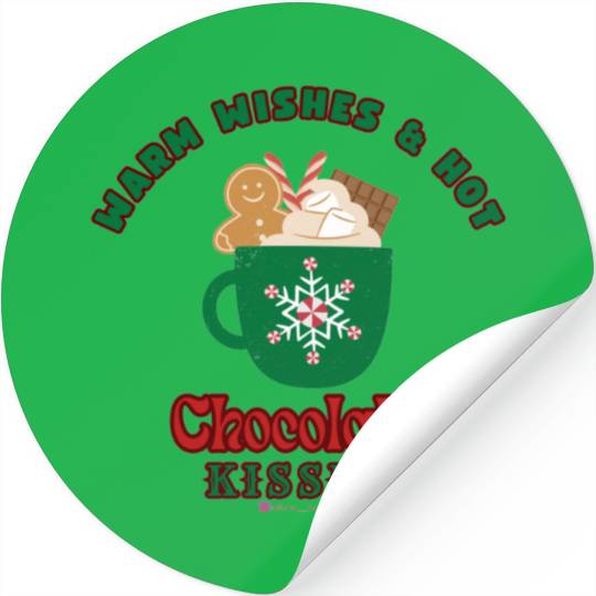 Warm Wishes & Hot Chocolate Kisses Greetings Stickers