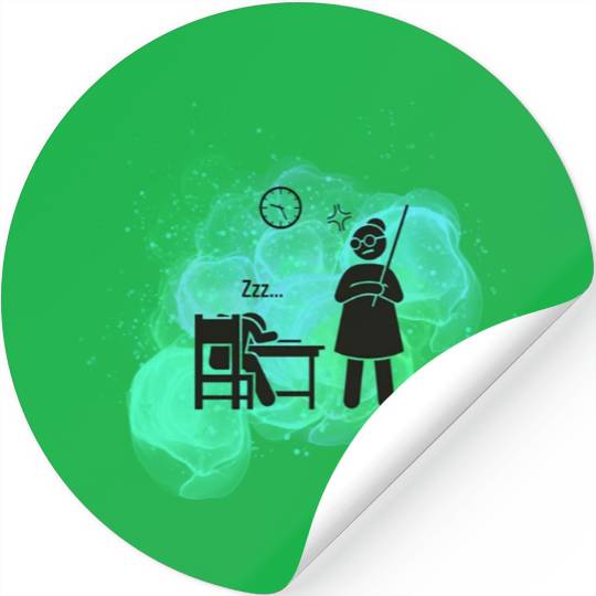 Lazy Student And Strict Teacher Stickers