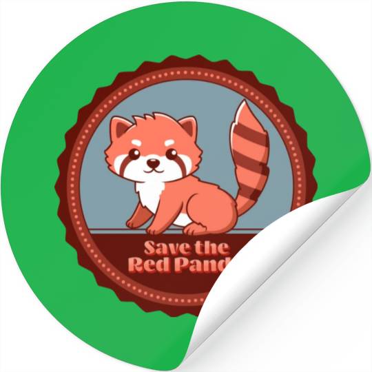 Save The Red Panda Stickers
