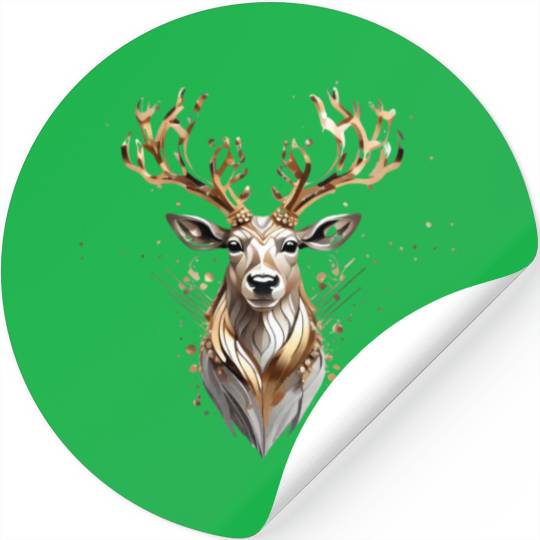 Glam Christmas Reindeer Stickers