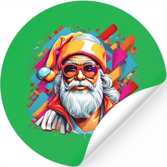 Y2K Santa Claus Stickers