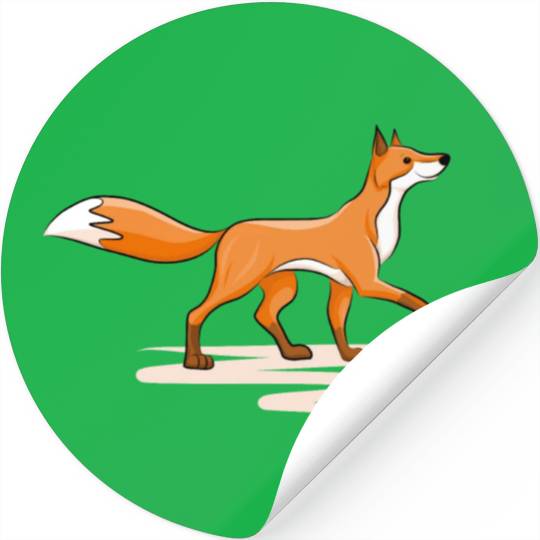 cute red fox Stickers