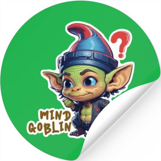 Funny Green Goblin Monster - Mind Goblin Deez Nuts Stickers