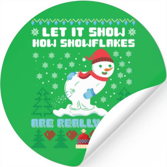 Snowman Let it Snow Christmas Snow Fever Stickers