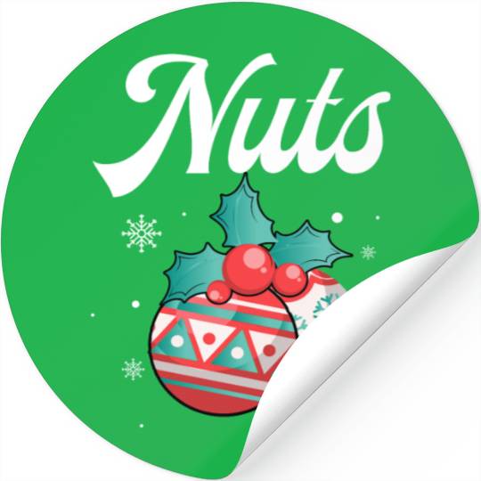Christmas Nuts Santa Snowflakes Candy Canes Winter Stickers