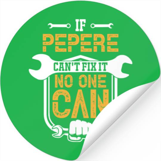Mens Pepere Handyman Fix It Stickers Mechanic Tools