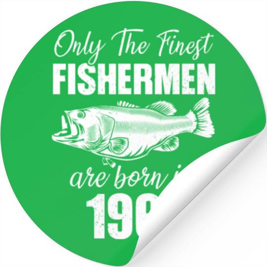 Only The Finest Fishermen Are Born In 1961 Stickers