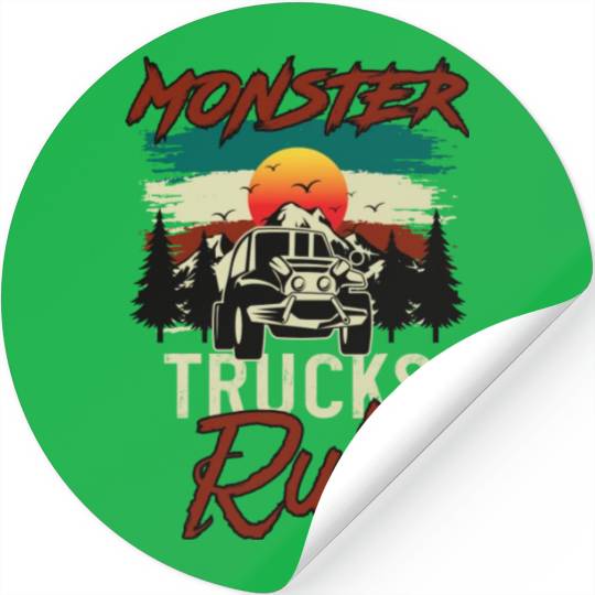 Monster Trucks And Mountain Adventures Stickers