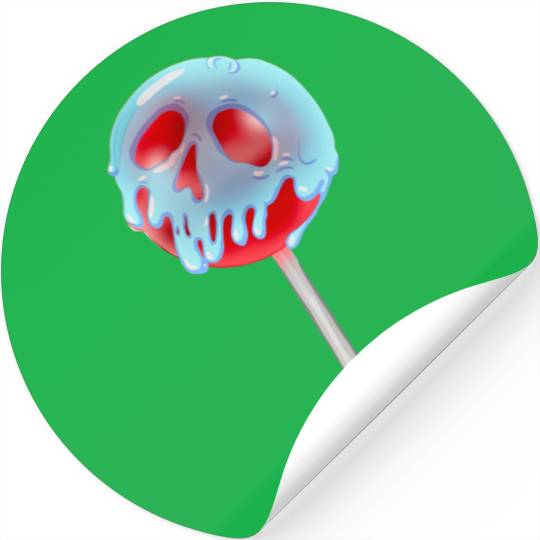 Poison Apple Halloween Candy Lollipop Stickers