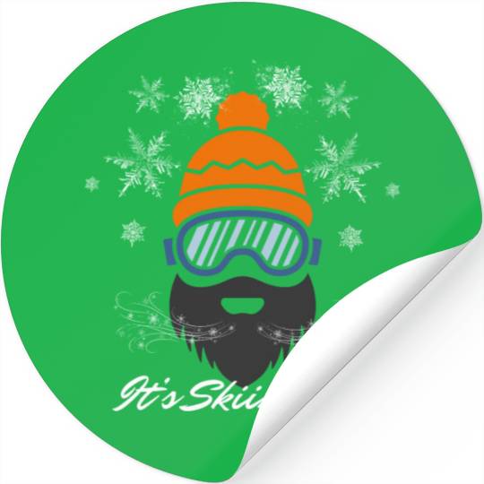 It's Skiing Time Stickers
