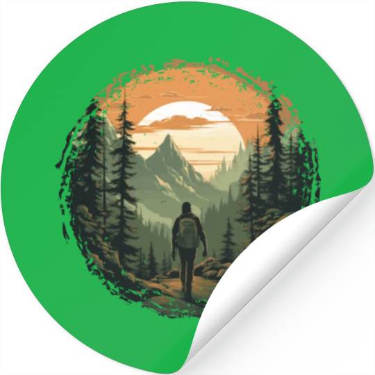 Forest nature trekking adventure Stickers