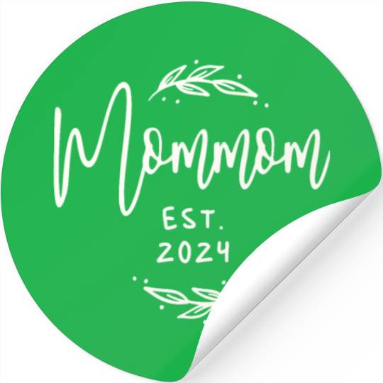 Mommom Established 2024 Funny Grandma Stickers