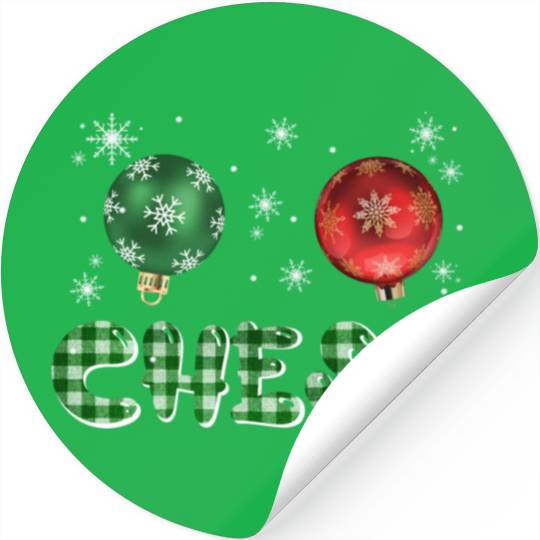 Chest Nuts Christmas Couple Funny Matching Stickers