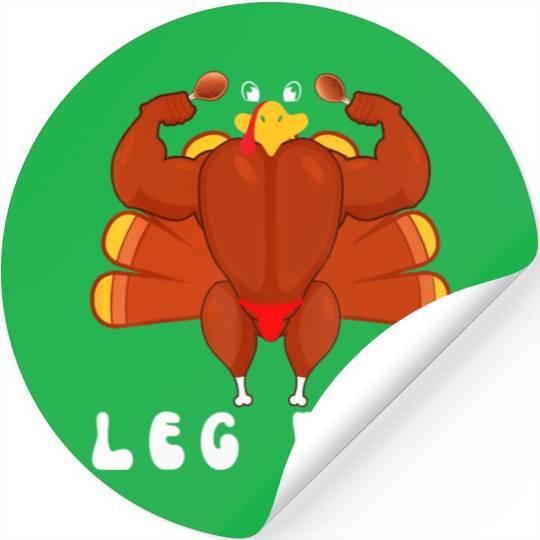 Funny Turkey Workout Gym Leg Day BodyBuilding Stickers