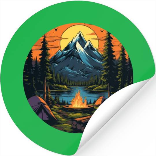 Forest nature trekking adventure Stickers