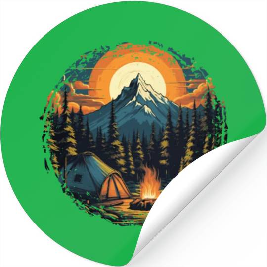Forest nature trekking adventure Stickers